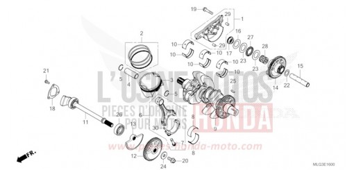 VILEBREQUIN/PISTON CRF1100A2N de 2022